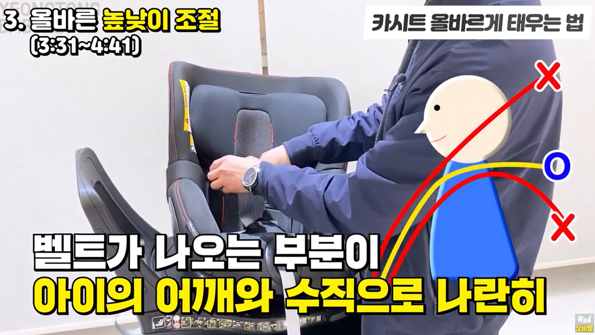 카시트 이렇게 안하면 위험함